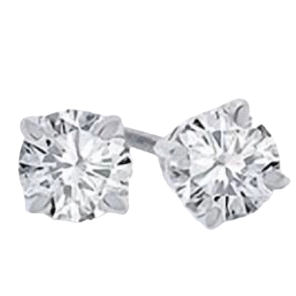 Diamond Stud Earrings White Gold